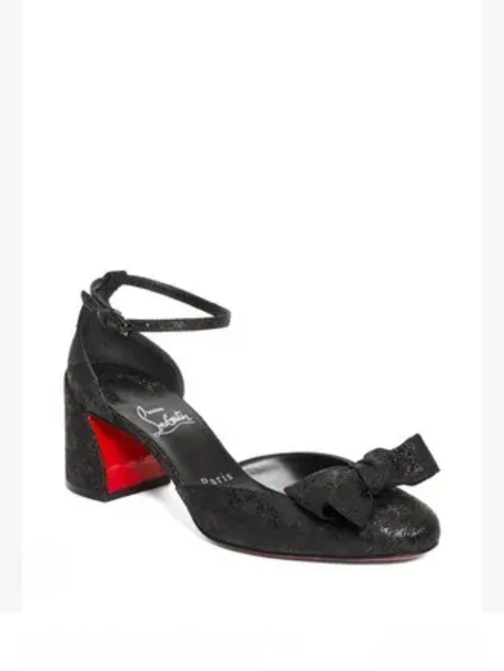 New Christian Louboutin Jane Bow Pump In 55 mm, Size 38.5